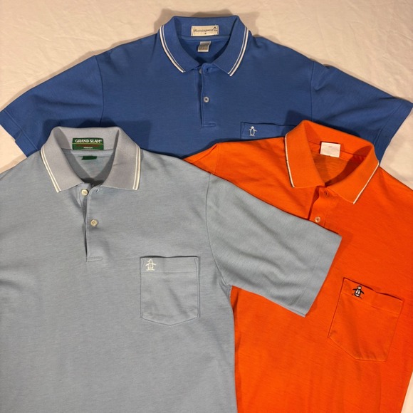 Grand Slam Munsingwear Vintage Polo Shirt Bundle Men's Medium Golf